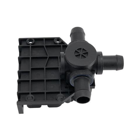 Road Ready Coolant Three Way Valve For Tesla Model S 2012 To 2016 Heavy Duty Abs Shell top view showing fluid routing connections.