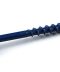 Side view of Blue-Kote Pocket-Hole Screws 2-Inch Coarse-Thread Maxi-Loc Flat Head, ideal for outdoor woodwork.