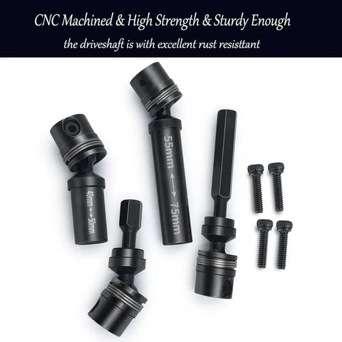 Industrial Grade Steel RC Drive Shafts Set For 1 By 18 TRX4M Defender Bronco Crawler Car Upgrade Front And Rear Center Driveshafts