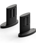 Super Slick 2 Pack Sliding Barn Door Floor Guide With Heavy Duty Aluminum Track Rollers, featuring concealed pulleys in black finish.