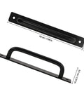 Sliding Barn Door Pull Handles Set In Black Aluminum 128mm Hole Spacing Easy Install Sleek Dope Industrial Hardware 18cm dimensions