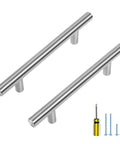 30 Pack 4 Inch Satin Nickel Cabinet Pulls for Kitchen Cabinets with Six and Three Eighths Inch Overall Length, screws and screwdriver included.