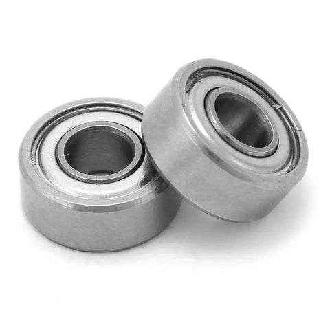Stainless Steel Ball Bearing Kit Pack Of 10 For MR104ZZ 4mm X 10mm X 4mm Replacement Bearings, two bearings shown