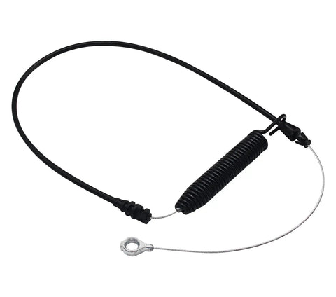 Deck Engagement Cable Replacement For MTD Troy Bilt Yard Man Toro 112-6137 746-04353A 946-04353A Fits Lawn Tractors And Mowers Heavy Duty Replacement Part Beefed Up Steel Wire Cable For Smooth Engagement, black steel cable with spring