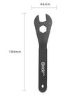 Single black steel cone wrench from Bike Cone Wrench Set 13mm 14mm 15mm 16mm For Tapered Hub Adjustment And Wheel Service