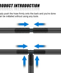 UHANBUT vacuum line connector assortment: black nylon barbed hose fittings for straight and tee connections