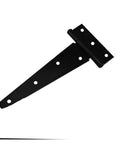 Heavy Duty T Hinge Set For Doors And Gates, Galvanized Black Steel Outdoor Hinge Hardware, single hinge view