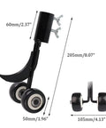 Adjustable Stand Up Weed Puller With Wheels For Garden Patio Backyard Lawn Sidewalk And Driveways Back Saving Easy Pull Weeding Tool dimensions shown