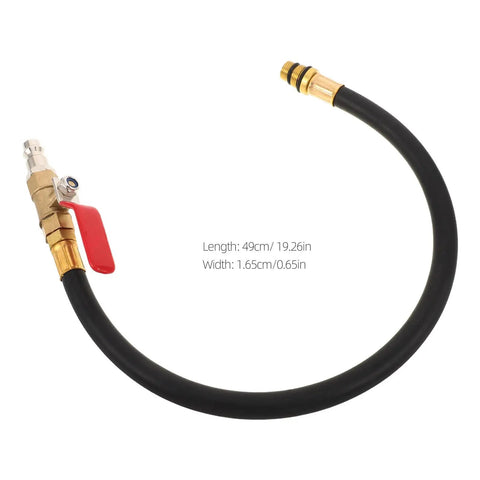 Ultimate European Cylinder Pressure Hose For Vehicle Engine Leak Testing Air Holder Pipe And Cylinder Test Line Good For Garage Diagnostic Leak Detection So You Can Fix Engine Right Away Without Breaking A Sweat Inside Garage, 49cm rubber hose