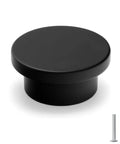 18 Pack Black Cabinet Knobs Zinc Alloy Round Drawer Knob 1-5/8 Inch with screws, suitable for kitchen, dresser, bathroom use.