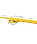 Rock Solid Forklift Jib Boom Crane Attachment With Bidirectional Telescopic Carbon Steel Hoist 12.1ft length for heavy loads.