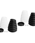 2 Pack Electric Drill Dust Collector With Spacious Debris Catching Bowl For Drywall And Masonry Ceiling Work, featuring black and white collection bowls.