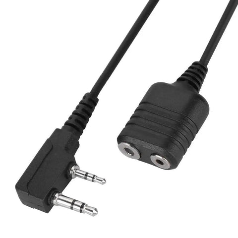 2 Pin K Type Microphone Extension Cable For Walkie Talkies And Headsets Universal 2 Pin Speaker Mic Cord Compatible With Kenwood Baofeng