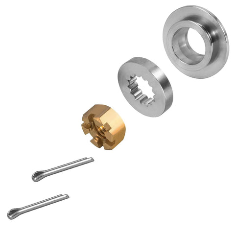 Outboard Propeller Installation Kit For 15 To 35 HP Outboards With 14 Spline Shaft Includes Easy Install Thrust Washer Aft Spacer Washer Nut Pin