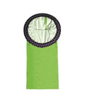 Close-up of a single green 6 Quart Vacuum Bags Bundle Fifty Green Bags Across Five Packs Of Ten Fits 6 Quart Vacuums Like QuarterVac Replacement Kit