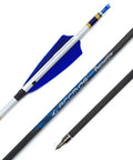 Close-up of 6Pc Dope 30-Inch Spine 400 Target And Hunting Arrows With Removable Tips, 4-Inch Turkey Feather Fletching, carbon shafts