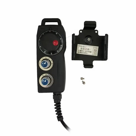 Grab This Sweet CNC Electronic Handwheel With Multiple MP Modes Including BD4S BA5S BE6S And More. It's A Top Pick For Any Serious Shop That Wants Smooth Control Over Your Machine Setup Today. black wired CNC electronic handwheel with mounted bracket