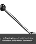 Built Tough As Nails Cast Iron Arbor Press With Dead Simple Auto Reset Spring Loaded Handle For Benchtop Shaft Punching Bending And Quick Stretching Projects handle design detail