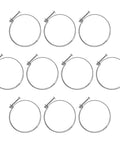 5 Inch Double Wire Hose Clamp Pack Of 10 With Bolt Adjustable Dust Collection Hose Clamp For Dryer Vent HVAC Air And Spiral Vacuum Hoses Zinc Coated Rubber And PVC Compatible Durable Clamp Set For DIY Pros