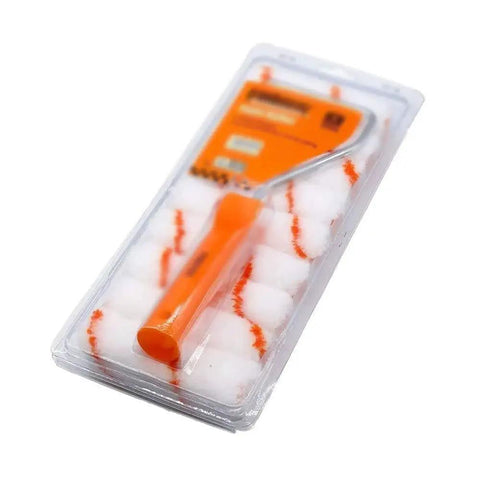 Kickass 4 Inch Paint Rollers Set Of 10 Featuring Heavy Duty Chrome Handles And Ultra Plush Microfiber Covers Quick Change Setup For Ridiculously Smooth Wall Painting Jobs in packaging.