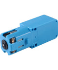 Blue all-metal gear motor for robotics projects