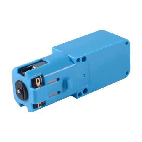 Blue all-metal gear motor for robotics projects
