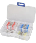 Hot Off The Press 50 Pack Solder Seal Wire Connectors Heat Shrink Tubing With Built In Solder Ring For Fast Wiring Jobs, Waterproof Sealing And Quick Install Without Crimp Tools Or Torches. 50-pack in storage case