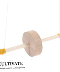 Educational Wooden Gravity Experiment Kit For Kids And Students, Interactive Maxwell Wheel hanging with strings for physics projects.