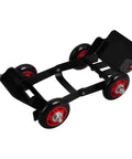 Amosfun Motorcycle Tire Dolly Tool With Five Smooth Wheels Heavy Duty Vehicle Mover for electric bikes, black and red design.