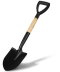 28 Inch Mini Garden Shovel With D Grip Handle For Car Emergencies And Everyday Use, Alloy Steel Head, Wooden Shaft