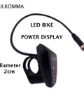 Ultimate Ebike LED Display Meter For 24V 36V 48V Electric Bikes with 5-pin plug, 2cm diameter, waterproof panel with mounting bracket.