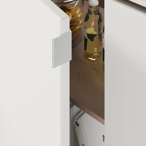 10 Pack Brushed Nickel Cabinet Pulls One And Five Sixteenths Inch Finger Pulls For Cabinets Edge Aluminum Alloy Handle on cabinet door