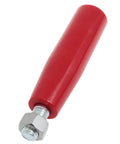 Red M12 Threaded Lathe Hand Wheel With Revolving Crank Handle And Nuts For Housing Construction Furniture Repair Lathes Fixtures And Fences