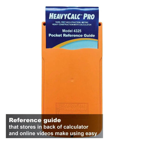 HeavyCalc Pro Dirt-Math Calculator for Excavation and Heavy Construction Pros, Feet-Inches Tenths Yards and Metric Measurements, Stake-Out Drops, Truck Load Volumes, Grade and Slope Keys for Fast Right-Angle Diagonals and Square-Ups