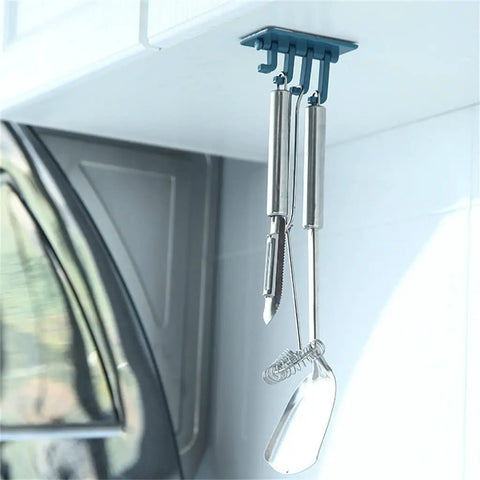 Slick Rotary Sticky Hook Wall Mount With Heavy Duty Adhesive Grip For Keys And Coats No Drill Hassle Super Solid Totally Rad Easy Breeze Install Game Changer Home Setup for hanging kitchen utensils.