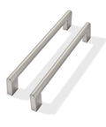 2 Pack 8 Inch Hole Center Brushed Satin Nickel Cabinet Pulls Heavy Duty Solid Metal Hardware For Kitchen Cabinets Bathrooms Vanities Dressers