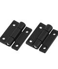 Ball Bearing Door Hinges Heavy Duty 2 Pack Adjustable Torque Damping Hinge With Free Stop Positioning For Indoor Outdoor Doors Black Finish Residential Commercial Grade, showing two black hinges on a white background.