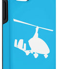Gyrocopter Model Silhouette Phone Case For Autogyro Pilots And Gyroplane Enthusiasts Two Part Protective Case For 12 And 12 Pro Smartphones