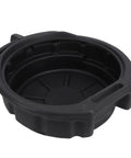 Heavy Duty 10L Oil Drain Pan With Big Capacity Black PP Plastic For Car Lube Job, showing interior view and handle for easy use.