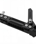 Close-up of Beefy 6061 Aluminum Kickstand For Tuttio Soleil 01 Electric Dirt Bike showing durable black metal construction with screws.