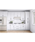 Modern kitchen with Eight And Thirteen Sixteenths Inch Honey Bronze Drawer Pull From Lynwood Collection By Top Knobs on cabinets