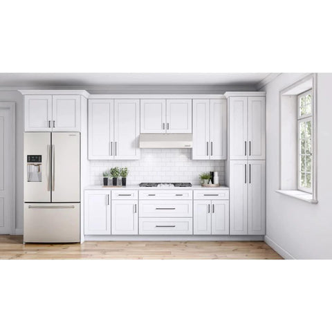 Modern kitchen with Eight And Thirteen Sixteenths Inch Honey Bronze Drawer Pull From Lynwood Collection By Top Knobs on cabinets