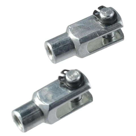 Heavy Duty Iron Air Cylinder Rod Clevis End Y Connector 28mm Length M6x1 Female Thread 2 Pack Durable Pneumatic Joint For 16mm Bore Cylinders Built Tough, iron