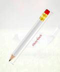 72 Piece Golf Pencils With Erasers, Short Hexagon Pocket Pencils Pre Sharpened Number 2 HB, Bulk White, 4-inch length