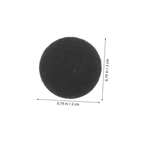 Close-up of black snap rivet from 12 Set Car Roof Headliner Repair Kit With Black Snap Rivets Retainers For Easy Interior Ceiling Fixing No Disassembly Required Quick And Durable For A Clean Seamless Interior Look Easy DIY Fix Fits Most Cars Durable Snap Rivets And Retainers, showing size dimensions 0.79 in/2 cm.