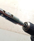 Two Stage Auger Adapter Lets Your Power Drill Drive Three Quarter And Seven Eighths Inch Auger Shafts, Durable Alloy Steel