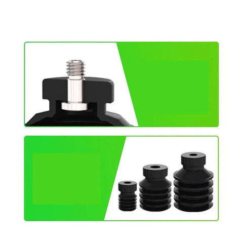 Top Rated 5 Pcs VP10~50 Series Vacuum Sucker Silicone Nozzle Set Precision Fit For Industrial Automation Parts showcasing M4 to M6 sizes.