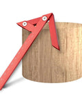 Red Aluminum Alloy Center Positioning Ruler Pro Grade For 45 90 Degree Right Angles And Centerline Marking High Precision Metric Arrow Tool Multi Function Layout Guide For Accurate Scribing Durable Anodized And Wear Resistant Construction, red aluminum alloy ruler on wood