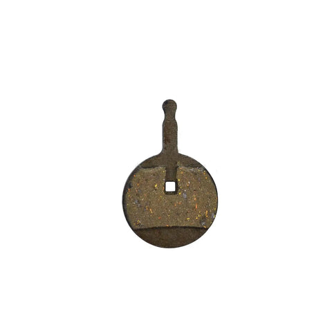 Top Tier Semi-Metallic Brake Pads for Mechanical Disc Brakes Mountain Bike and E-Bike Replacement 10 Pair Kit With Spring Clips showing a single brake pad design.
