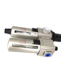 Preparation Unit For Standard Pneumatic System FRL Style Combo With 20006 And 20008 Parts One Eighth To One Quarter Inch Inlet Size